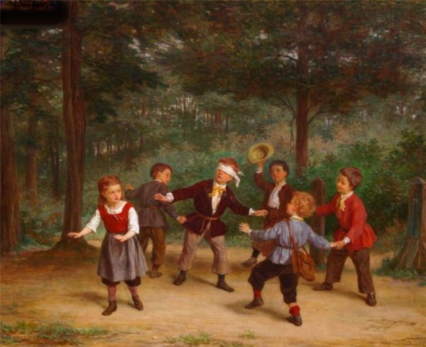 Иллюстрация: дети играют в народную игру