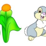 Цветок и заяц (шаблон для прищепок)