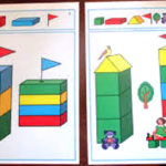 Схемы разноцветных башенок с флажками