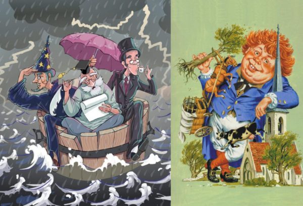 Иллюстрации к небылицам «Три мудреца» С. Маршака и «Робин Бобин Барабек» К. Чуковского
