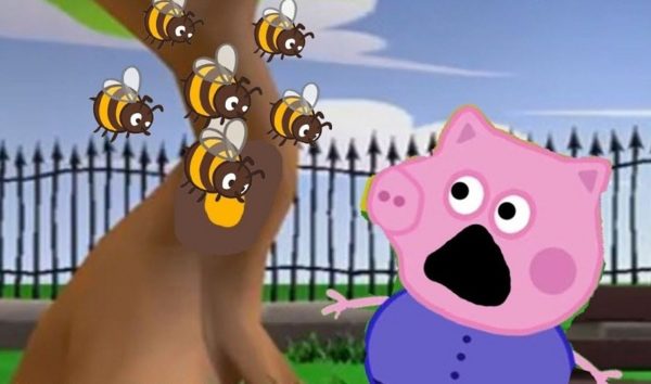 Анимационные пчёлы нападают на свинку