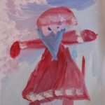 Рисунок Деда Мороза (Настя, 5 лет)
