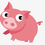 Шаблон для аппликации свинки