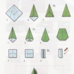 Схема дерева в технике оригами