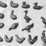 Схема лепки утки, курочки и петушка