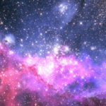 Космический фон с фиолетовым