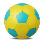 Жёлто-голубой футбольный мяч
