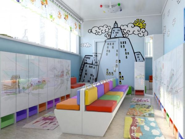 Оформление потолка в детском саду - 63 фото